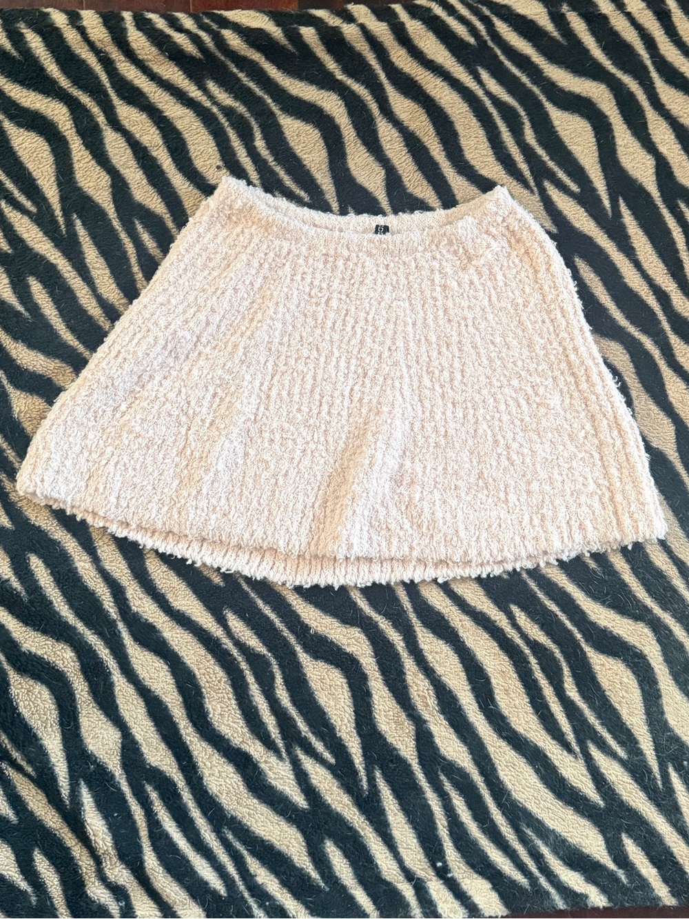 Divided Fuzzy Pink Skirt